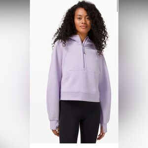 Lululemon lilac quarter zip cropped scuba